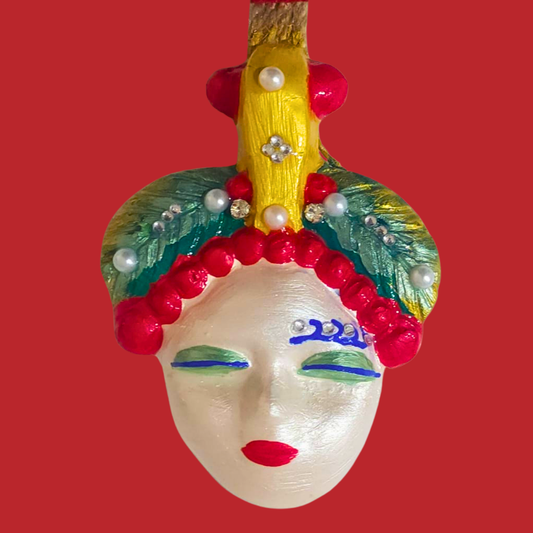 Şans Bebekleri Serisi No.70 - El Yapımı Seramik Maske