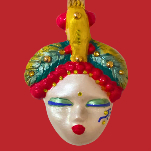 Şans Bebekleri Serisi No.71 - El Yapımı Seramik Maske