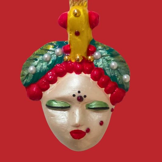 Şans Bebekleri Serisi No.73 - El Yapımı Seramik Maske