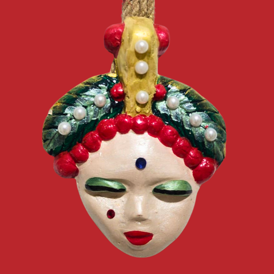 Şans Bebekleri Serisi No.05 - El Yapımı Seramik Maske