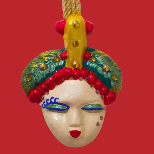 Şans Bebekleri Serisi No.75 - El Yapımı Seramik Maske