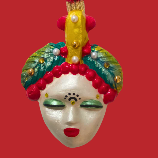 Şans Bebekleri Serisi No.76 - El Yapımı Seramik Maske