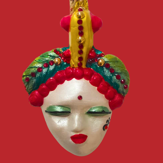 Şans Bebekleri Serisi No.80 - El Yapımı Seramik Maske