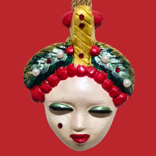 Şans Bebekleri Serisi No.07 - El Yapımı Seramik Maske