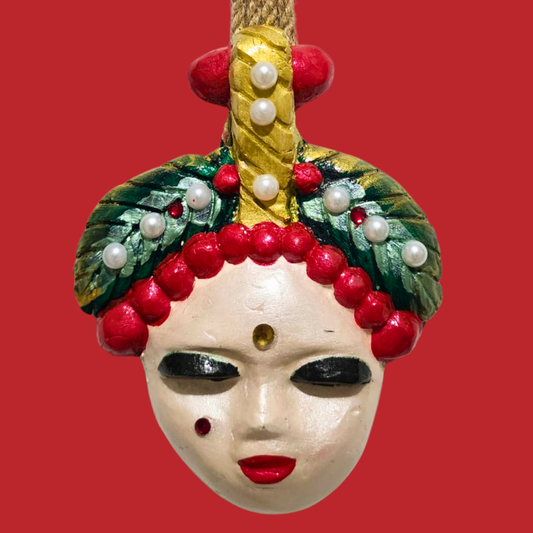 Şans Bebekleri Serisi No.08 - El Yapımı Seramik Maske