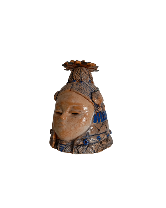 Ergenlik Maskesi Serisi No.02 Seramik-Metal Karışık Teknik Heykel