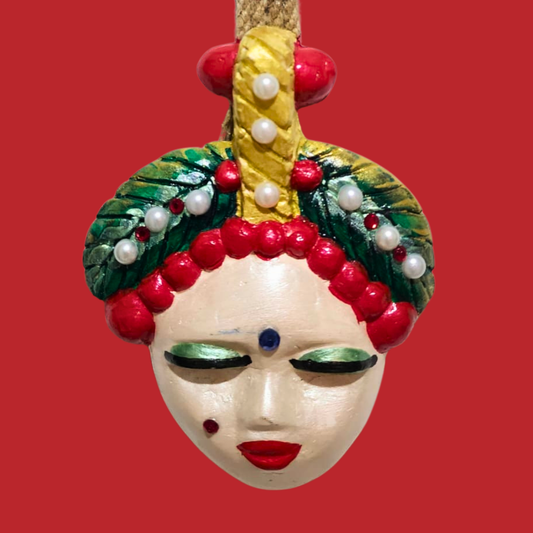 Şans Bebekleri Serisi No.12 - El Yapımı Seramik Maske