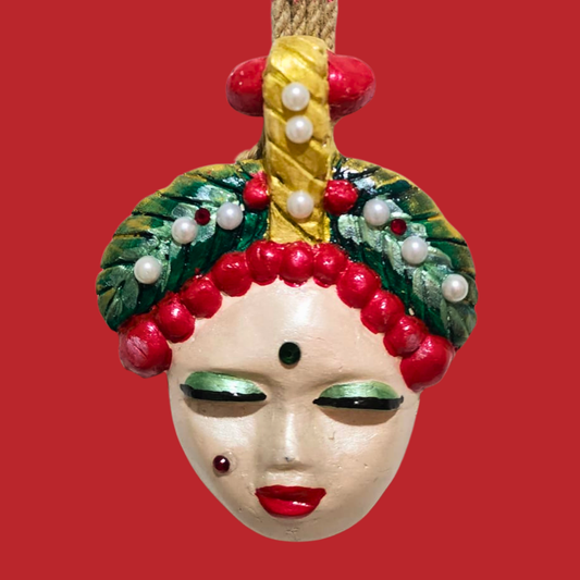 Şans Bebekleri Serisi No.15 - El Yapımı Seramik Maske