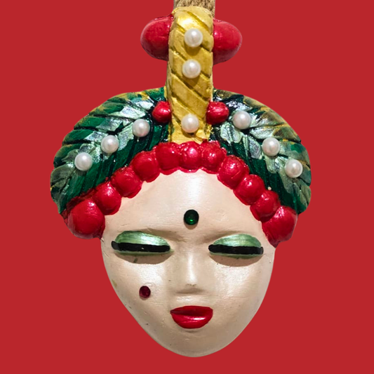 Şans Bebekleri Serisi No.16 - El Yapımı Seramik Maske