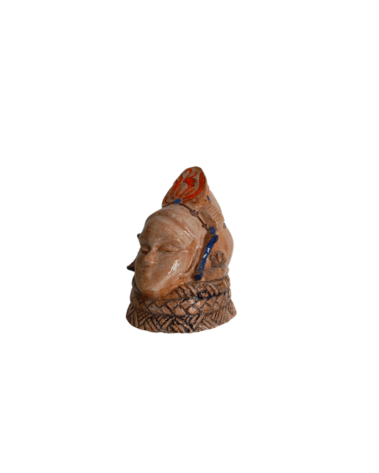 Ergenlik Maskesi Serisi No.06 Seramik-Metal Karışık Teknik Heykel