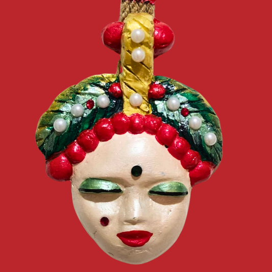 Şans Bebekleri Serisi No.22 - El Yapımı Seramik Maske