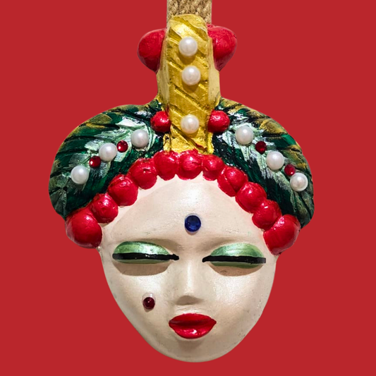 Şans Bebekleri Serisi No.29 - El Yapımı Seramik Maske