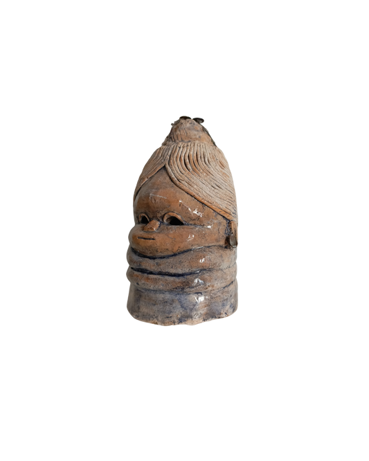 Ergenlik Maskesi Serisi No.03 Seramik-Metal Karışık Teknik Heykel