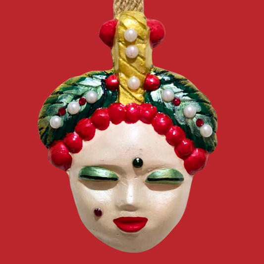 Şans Bebekleri Serisi No.30 - El Yapımı Seramik Maske