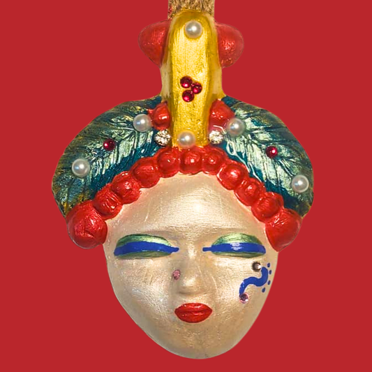 Şans Bebekleri Serisi No.53 - El Yapımı Seramik Maske