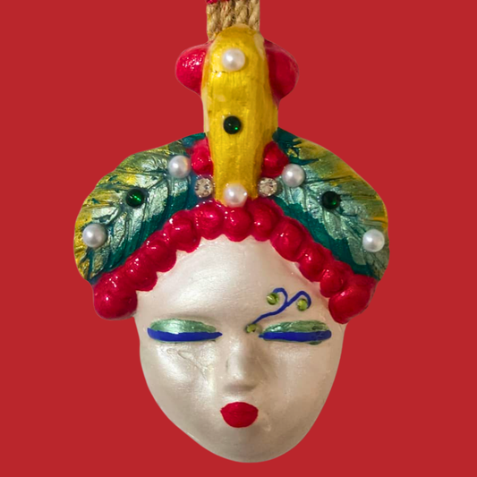 Şans Bebekleri Serisi No.59 - El Yapımı Seramik Maske