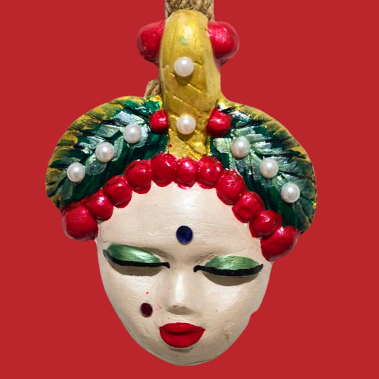 Şans Bebekleri Serisi No.04 - El Yapımı Seramik Maske