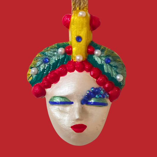 Şans Bebekleri Serisi No.69 - El Yapımı Seramik Maske