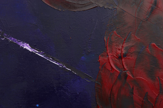 Krizantem Serisi No.06 Yağlı Boya Tablosu(120x40)