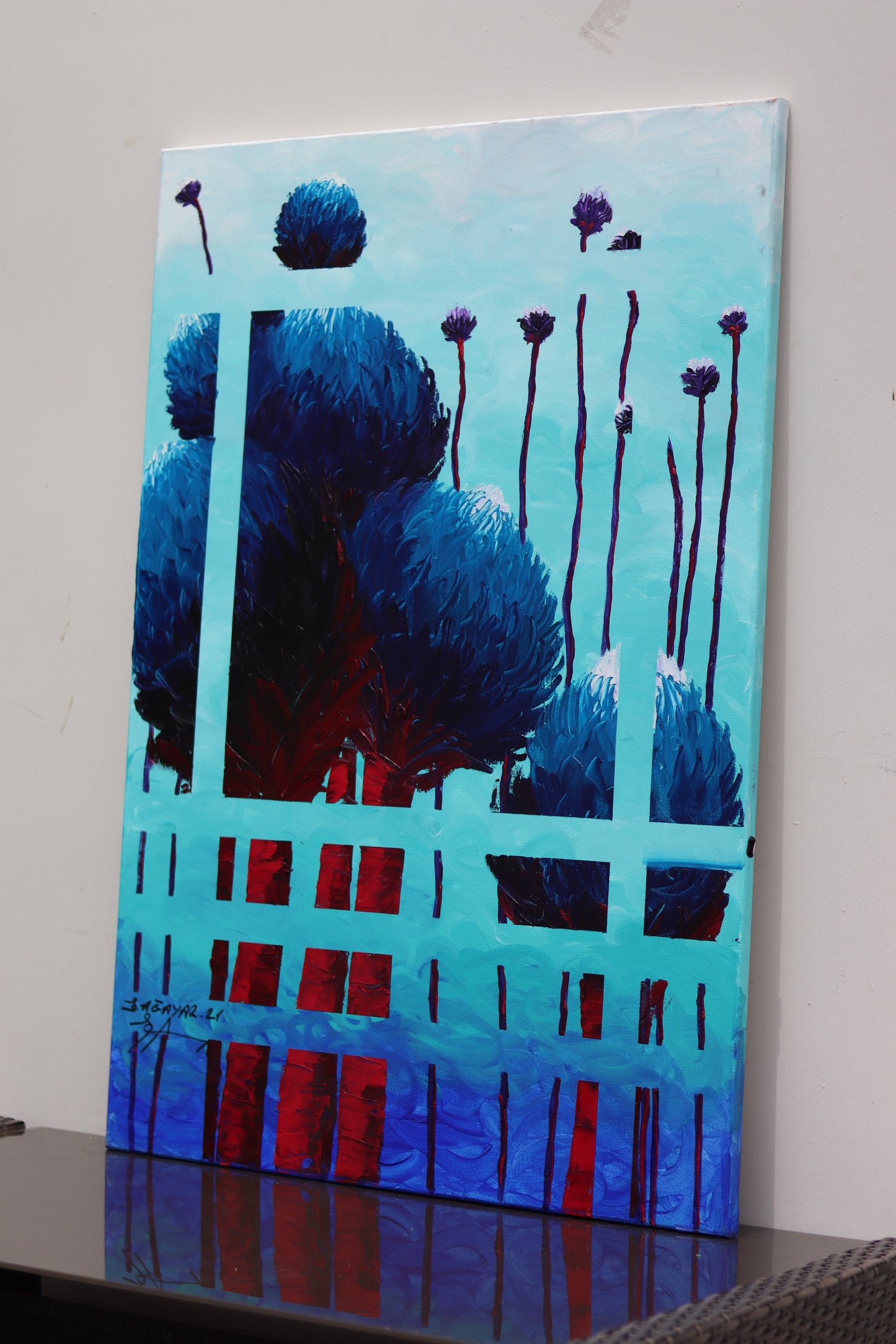 Krizantem Serisi No.09 Yağlı Boya Tablosu(100x70)