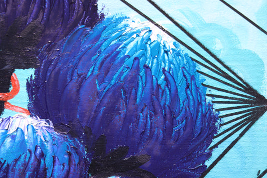 Krizantem Serisi No.12 Yağlı Boya Tablosu(180x60)