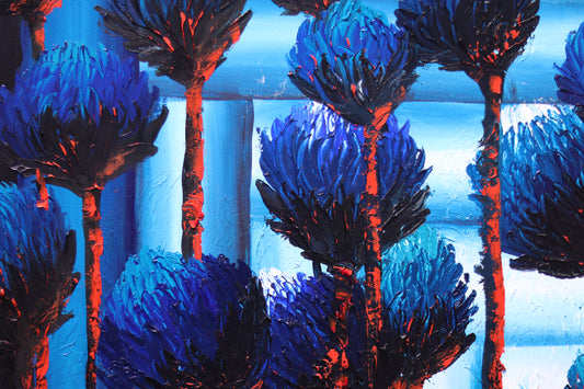 Krizantem Serisi No.14 Yağlı Boya Tablosu(100x200)