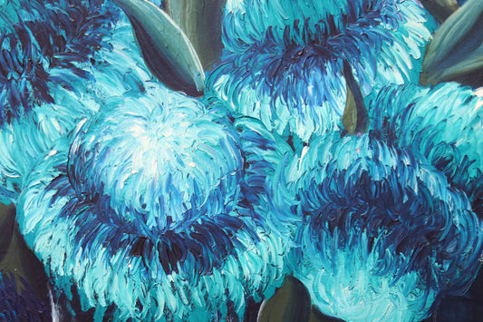 Krizantem Serisi No.15 Yağlı Boya Tablosu(150x80)