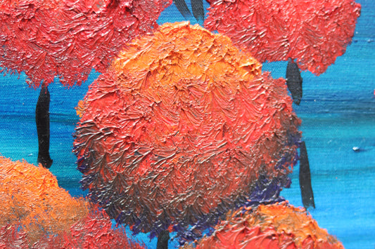 Krizantem Serisi No.17 Yağlı Boya Tablosu(50x30)