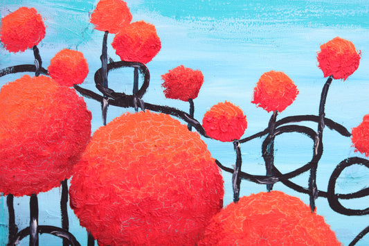 Krizantem Serisi No.19 Yağlı Boya Tablosu(50x30)