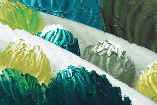 Krizantem Serisi No.03 Yağlı Boya Tablosu(100x100)