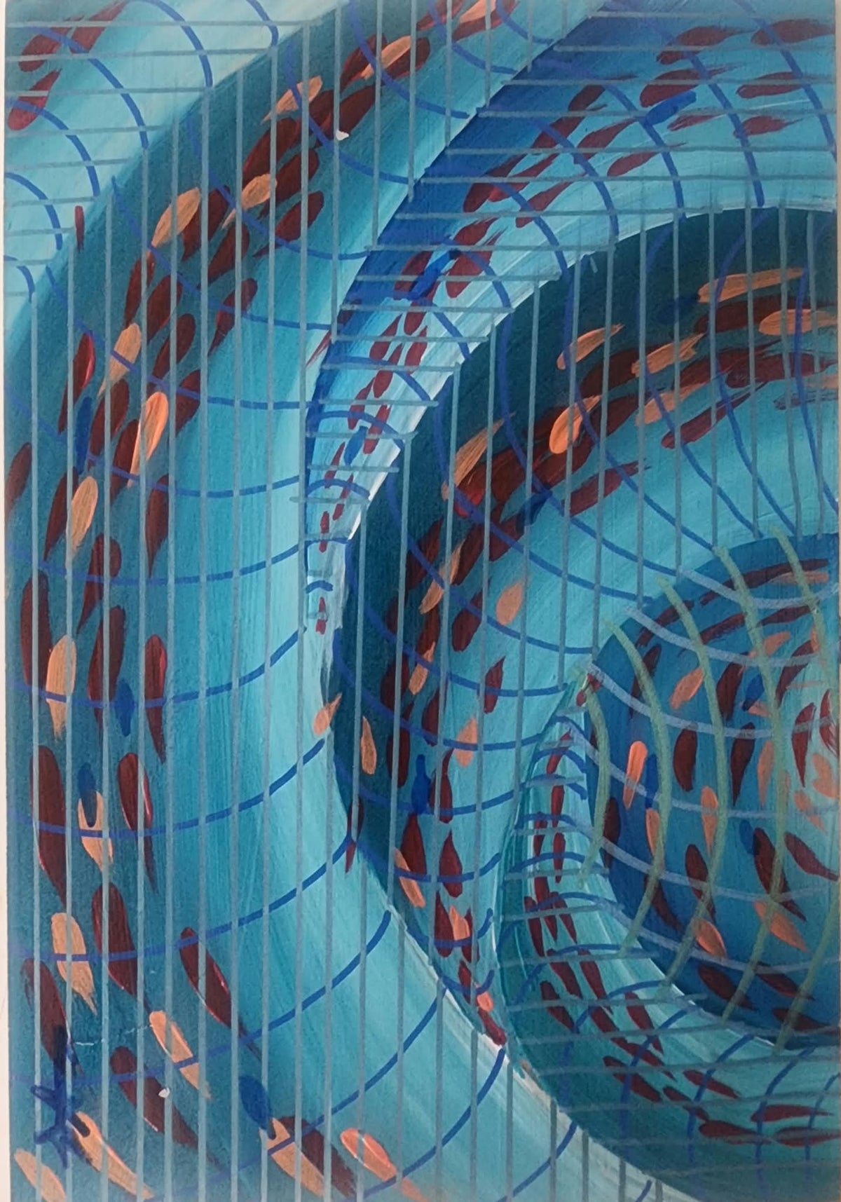 Hipnotik Seri No.11 - Akrilik Tablosu(20x30)