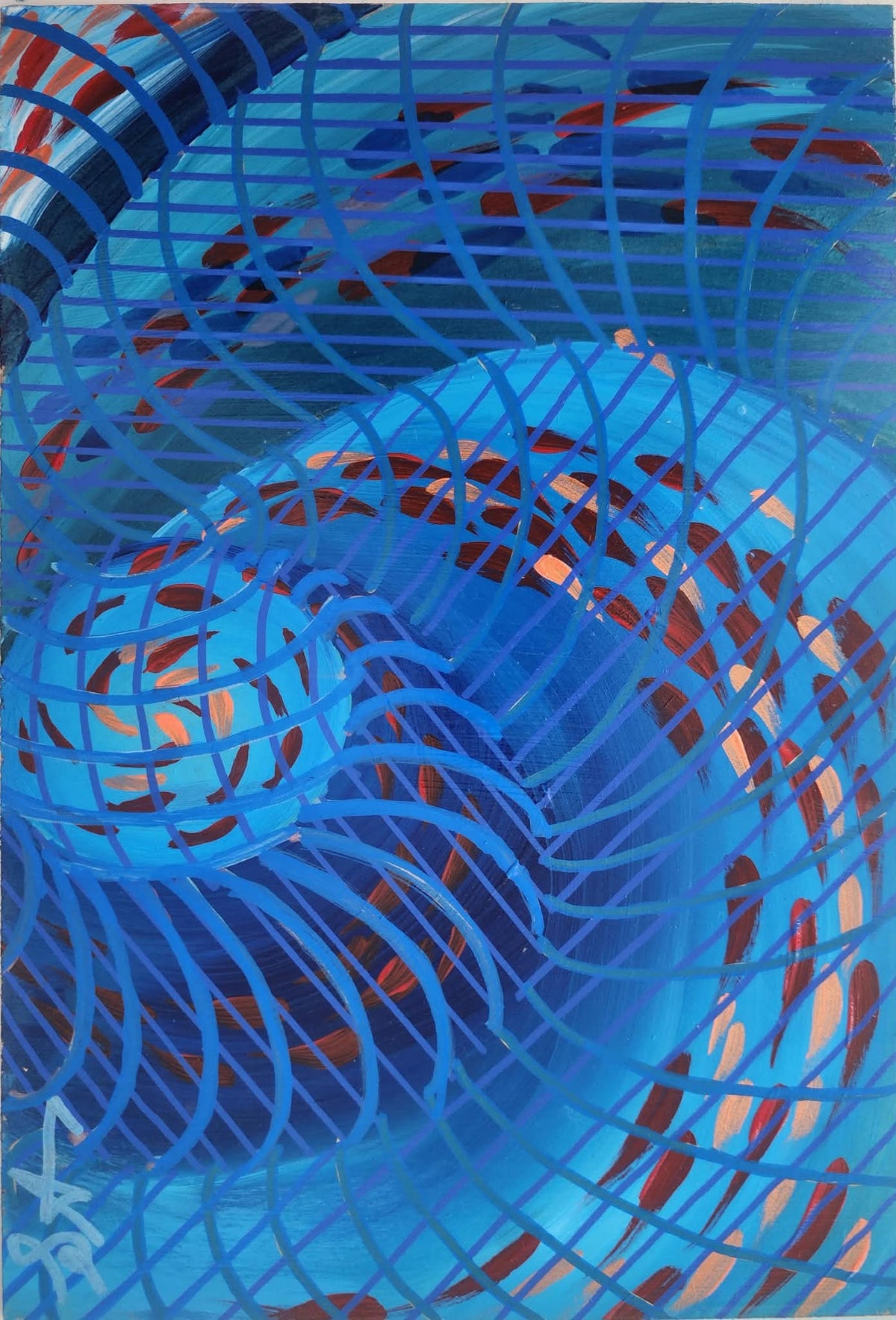 Hipnotik Seri No.15 - Akrilik Tablosu(20x30)