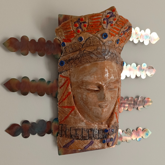 Ergenlik Maskesi Serisi No.17 Seramik-Metal Karışık Teknik Heykel