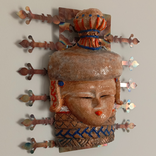 Ergenlik Maskesi Serisi No.18 Seramik-Metal Karışık Teknik Heykel