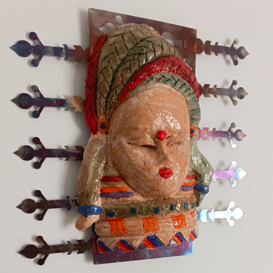 Ergenlik Maskesi Serisi No.19 Seramik-Metal Karışık Teknik Heykel