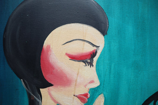 Kadın Serisi No.02 Yağlı Boya Tablosu(200x60)