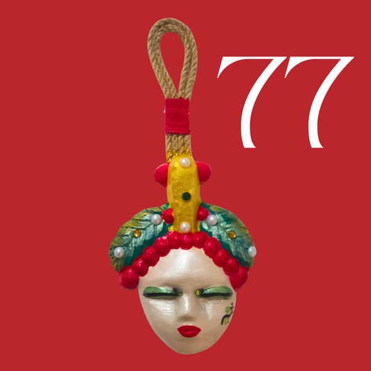 Şans Bebekleri Serisi No.77 - El Yapımı Seramik Maske