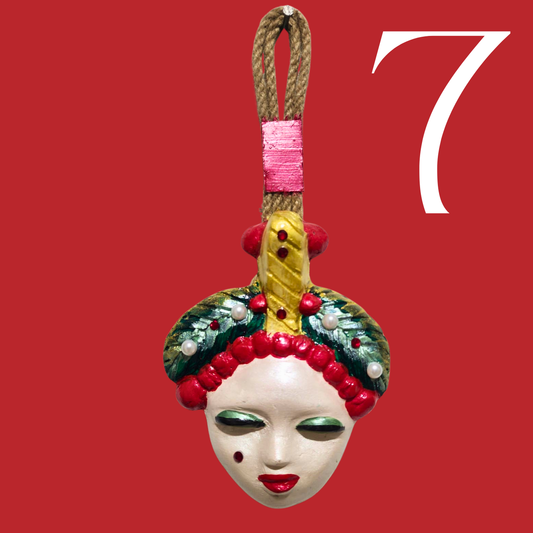 Şans Bebekleri Serisi No.07 - El Yapımı Seramik Maske