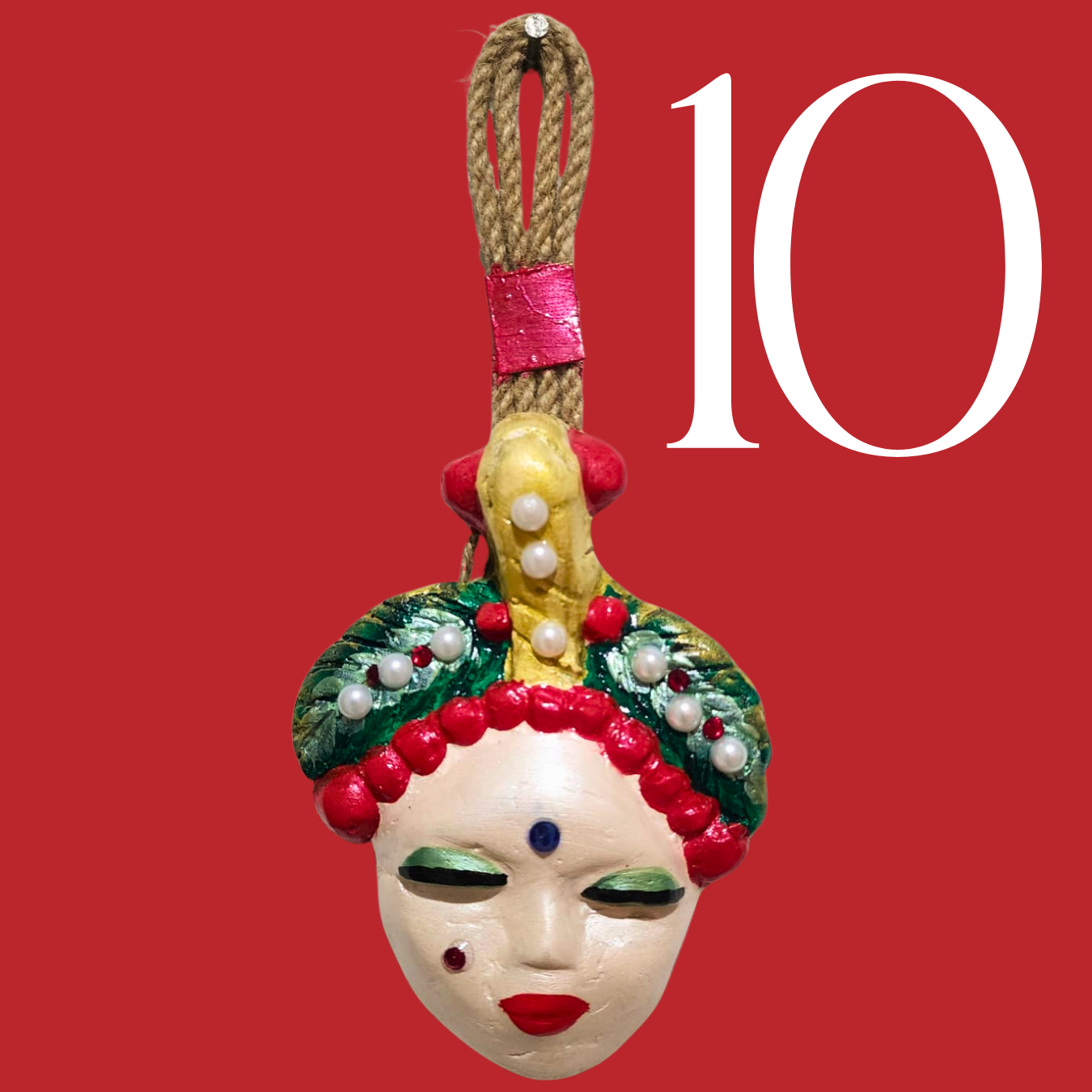 Şans Bebekleri Serisi No.10 - El Yapımı Seramik Maske