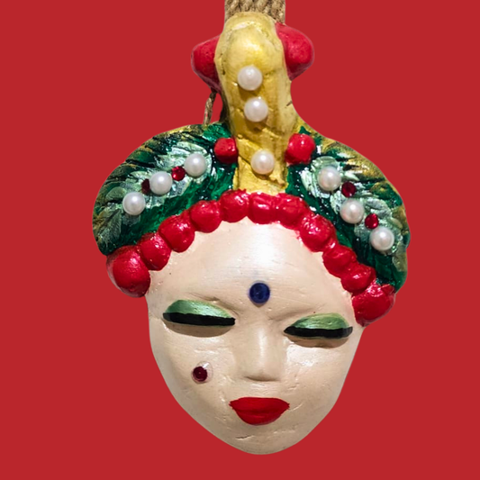 Şans Bebekleri Serisi No.10 - El Yapımı Seramik Maske