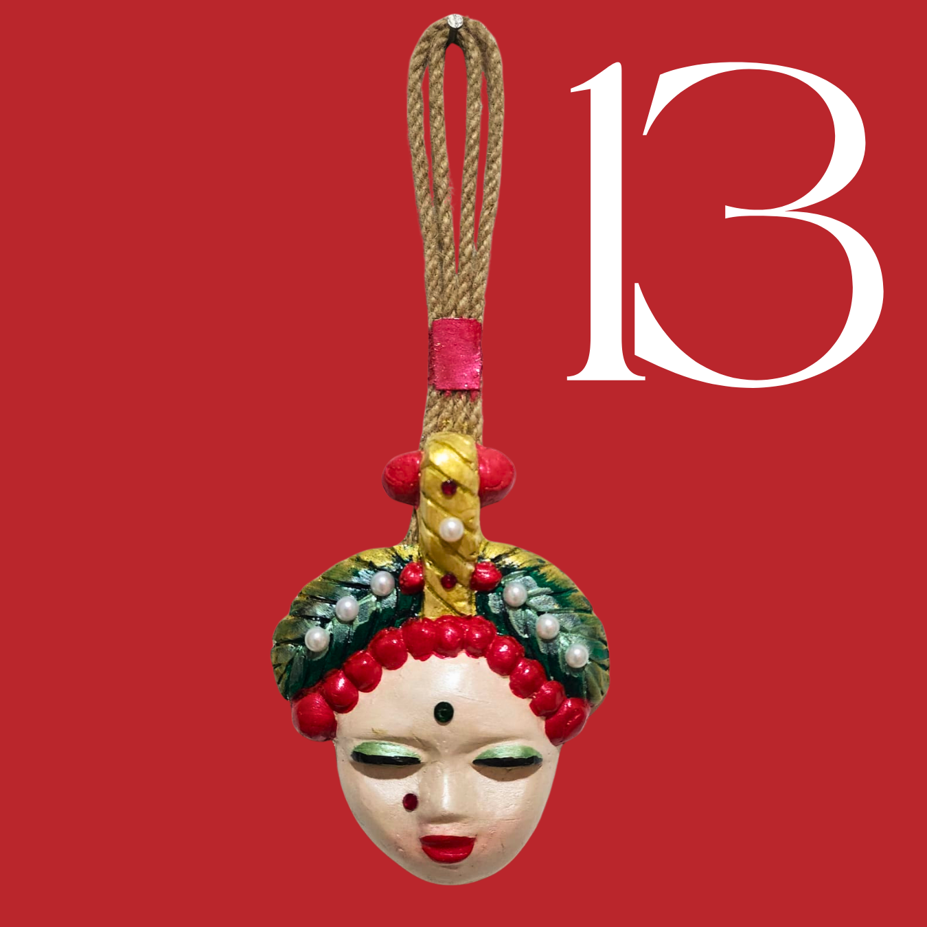 Şans Bebekleri Serisi No.13 - El Yapımı Seramik Maske