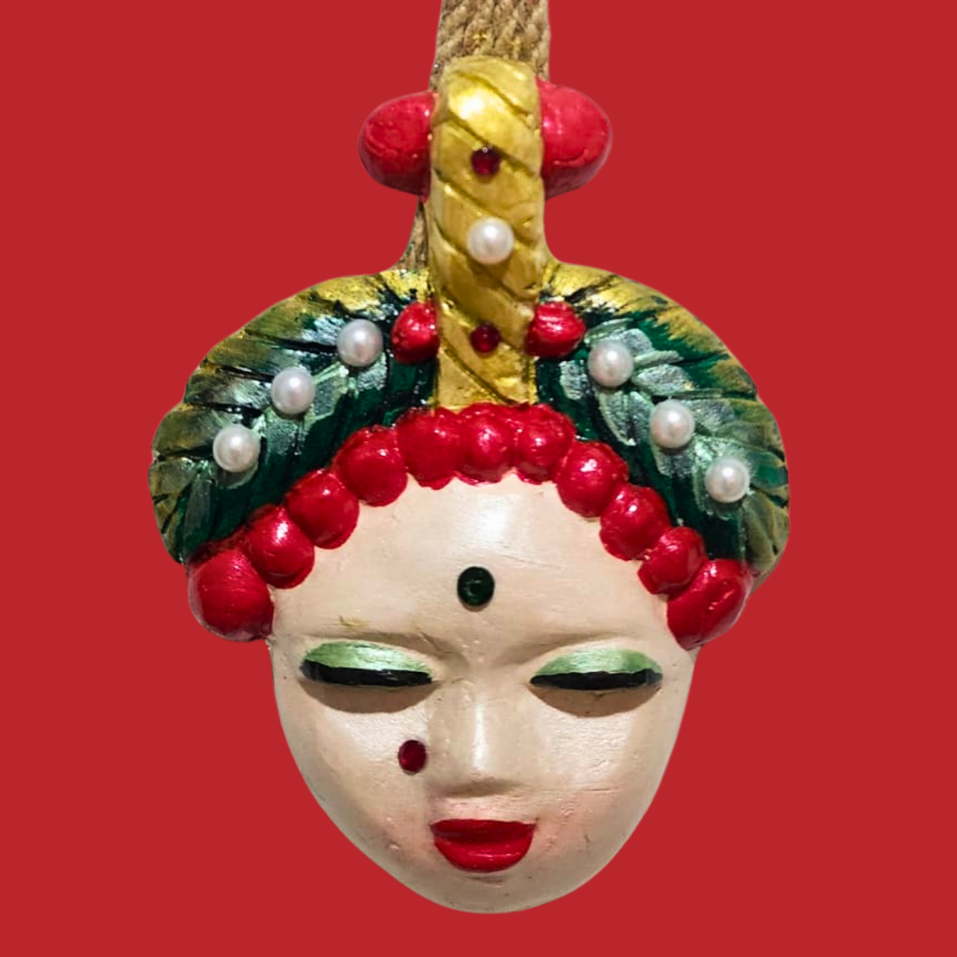 Şans Bebekleri Serisi No.13 - El Yapımı Seramik Maske