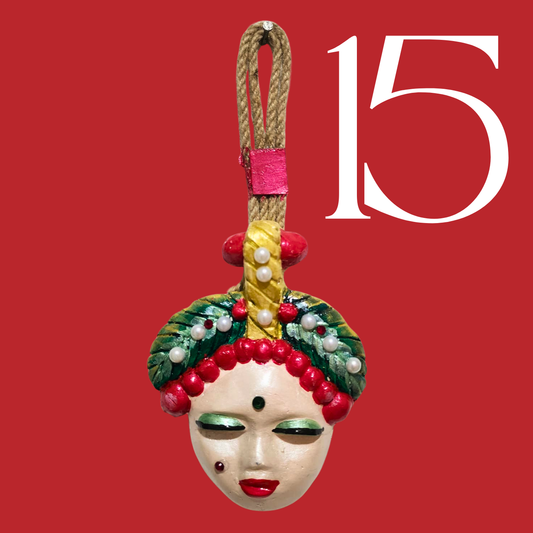 Şans Bebekleri Serisi No.15 - El Yapımı Seramik Maske