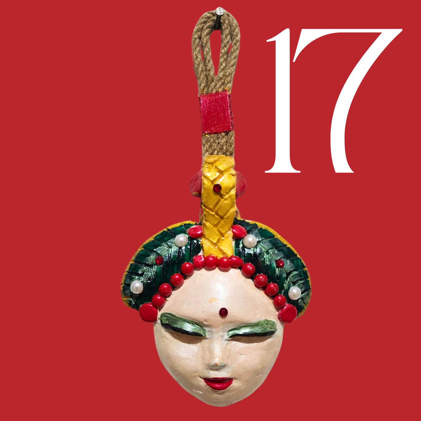 Şans Bebekleri Serisi No.17 - El Yapımı Seramik Maske