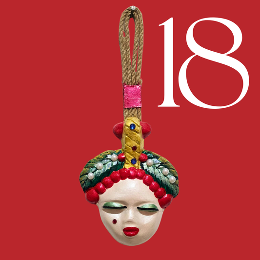 Şans Bebekleri Serisi No.18 - El Yapımı Seramik Maske