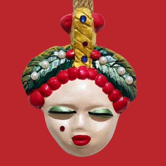 Şans Bebekleri Serisi No.18 - El Yapımı Seramik Maske