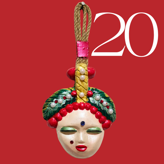 Şans Bebekleri Serisi No.20 - El Yapımı Seramik Maske