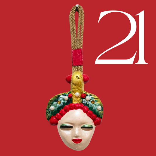 Şans Bebekleri Serisi No.21 - El Yapımı Seramik Maske