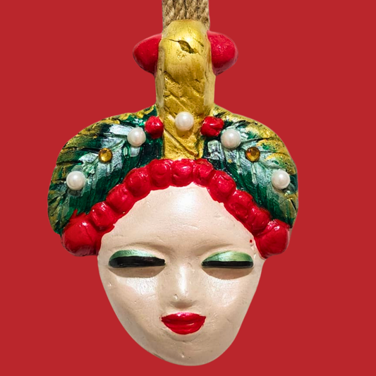 Şans Bebekleri Serisi No.21 - El Yapımı Seramik Maske