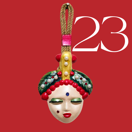 Şans Bebekleri Serisi No.23 - El Yapımı Seramik Maske